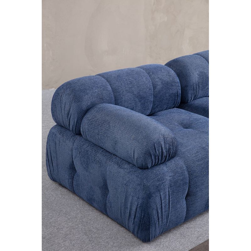 Casa si Gradina - Mobilier - Canapele si coltare - Canapele - Canapea 3 locuri, Atelier Del Sofa, 100% poliester, albastru inchis, 290x95x75 cm - Infinity.ro