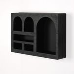 Casa si Gradina - Mobilier - Biblioteci si rafturi - Rafturi - Raft de perete, Hanah Home, lemn masiv, negru, 35x23x6 cm - Infinity.ro