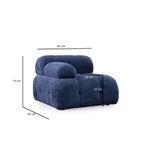Casa si Gradina - Mobilier - Canapele si coltare - Canapele - Canapea 3 locuri, Atelier Del Sofa, 100% poliester, albastru inchis, 290x95x75 cm - Infinity.ro