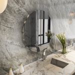 Casa si Gradina - Mobilier - Mobilier baie - Oglinzi baie - Oglinda baie, Hanah Home, mdf, gri inchis si argintiu, 70x70x2.2 cm - Infinity.ro