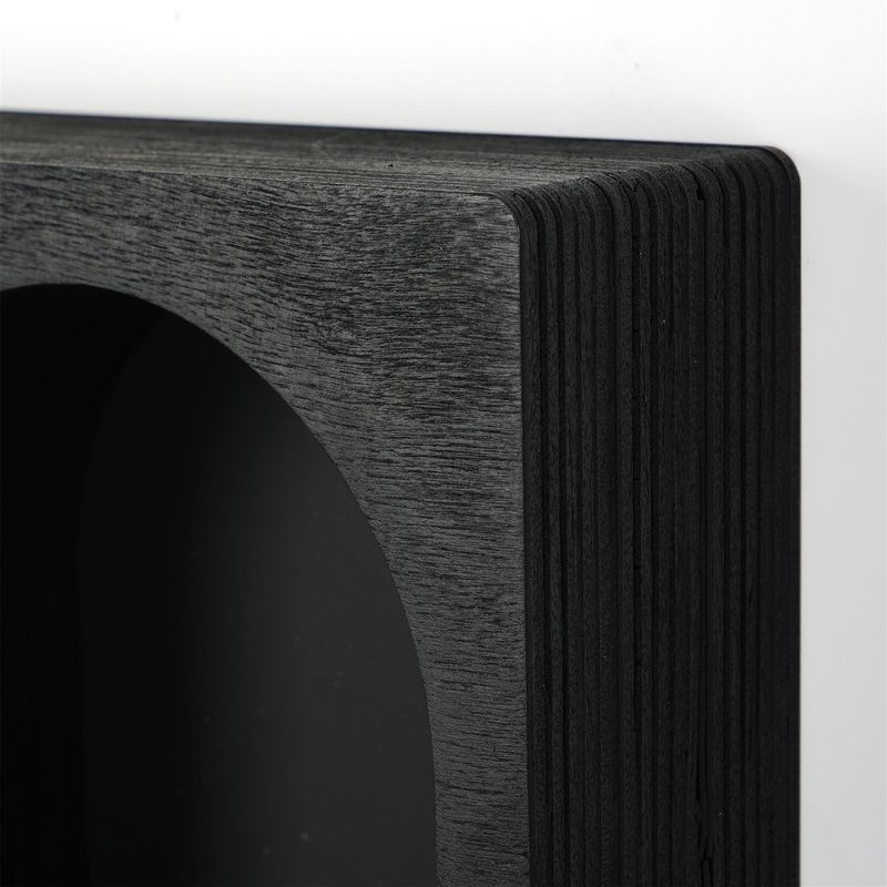 Casa si Gradina - Mobilier - Biblioteci si rafturi - Rafturi - Raft de perete, Hanah Home, lemn masiv, negru, 35x23x6 cm - Infinity.ro