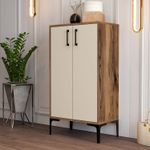 Casa si Gradina - Mobilier - Dulapuri si sifoniere - Dulapuri pantofi - Dulap pantofi, Hanah Home, pal melaminat, nuc crem, 60x35x111 cm - Infinity.ro