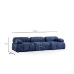 Casa si Gradina - Mobilier - Canapele si coltare - Canapele - Canapea 3 locuri, Atelier Del Sofa, 100% poliester, albastru inchis, 290x95x75 cm - Infinity.ro