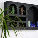 Casa si Gradina - Mobilier - Biblioteci si rafturi - Rafturi - Raft de perete, Hanah Home, lemn masiv, negru, 35x23x6 cm - Infinity.ro