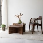 Casa si Gradina - Mobilier - Mese si birouri - Masute de cafea - Masuta de cafea, Hanah Home, lemn masiv, nuc, 90x45x40 cm - Infinity.ro