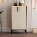 Casa si Gradina - Mobilier - Dulapuri si sifoniere - Dulapuri pantofi - Dulap pantofi, Hanah Home, pal melaminat, nuc crem, 60x35x111 cm - Infinity.ro