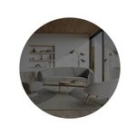 Casa si Gradina - Mobilier - Mobilier baie - Oglinzi baie - Oglinda baie, Hanah Home, mdf, gri inchis si argintiu, 70x70x2.2 cm - Infinity.ro