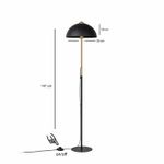 Casa si Gradina - Corpuri si surse de iluminat - Veioze si lampi - Lampadare - Lampadar, Opviq, metal, negru, 147 cm - Infinity.ro