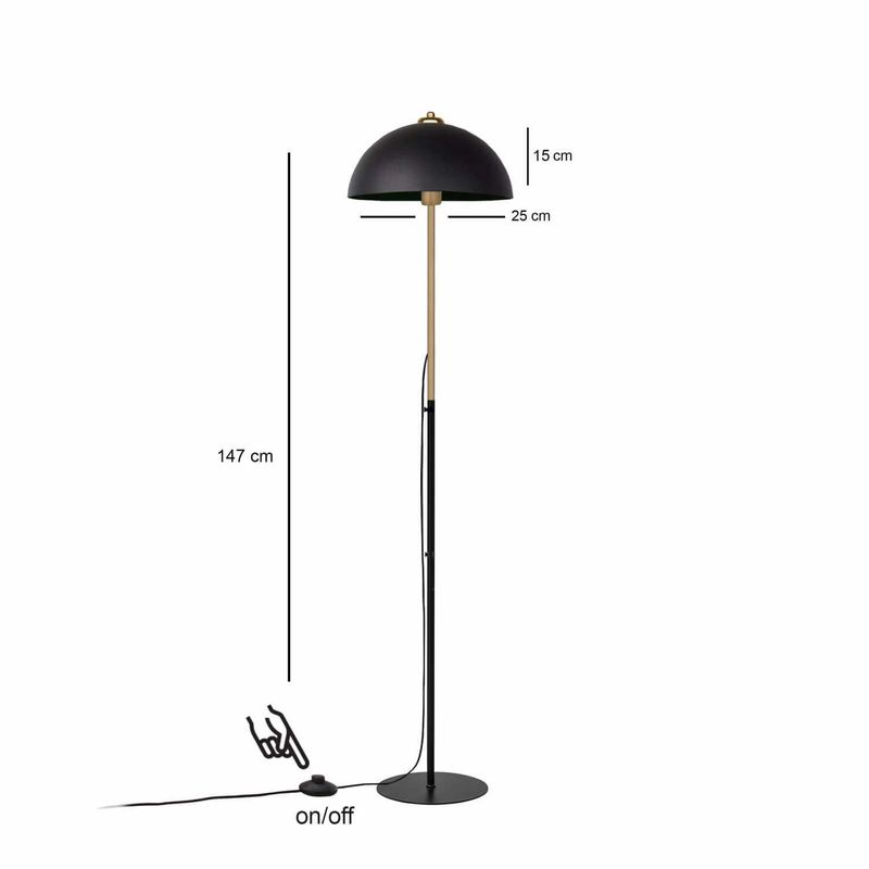 Casa si Gradina - Corpuri si surse de iluminat - Veioze si lampi - Lampadare - Lampadar, Opviq, metal, negru, 147 cm - Infinity.ro