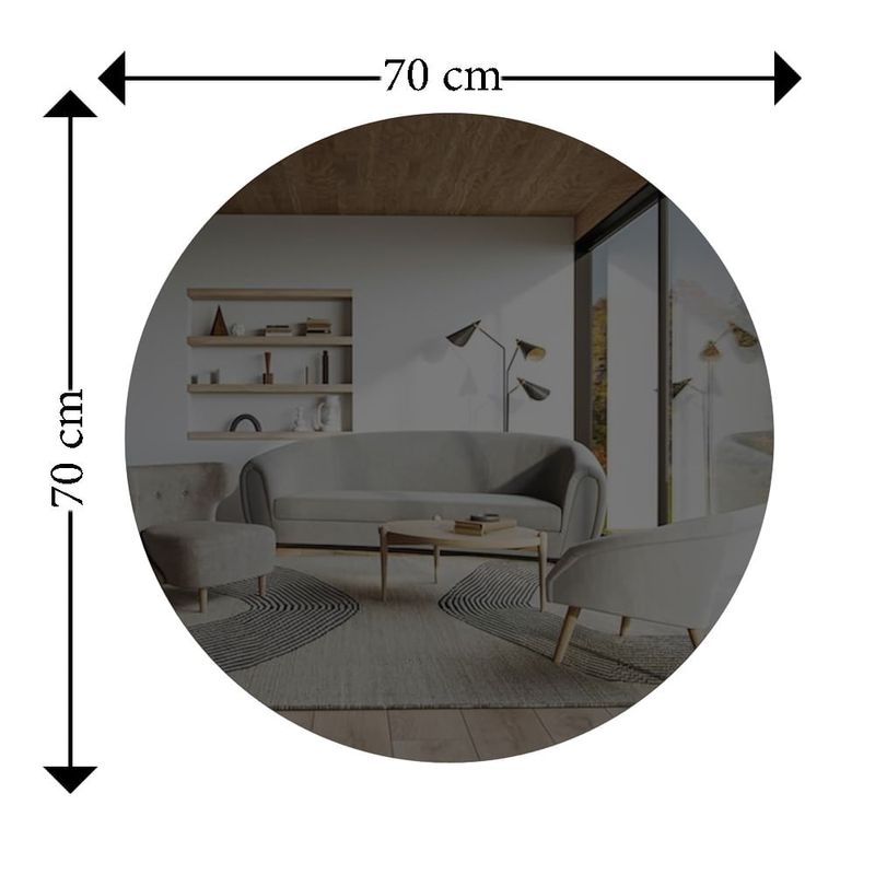 Casa si Gradina - Mobilier - Mobilier baie - Oglinzi baie - Oglinda baie, Hanah Home, mdf, gri inchis si argintiu, 70x70x2.2 cm - Infinity.ro