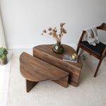 Casa si Gradina - Mobilier - Mese si birouri - Masute de cafea - Masuta de cafea, Hanah Home, lemn masiv, nuc, 90x45x40 cm - Infinity.ro