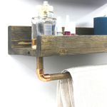 Casa si Gradina - Mobilier - Biblioteci si rafturi - Rafturi - Raft de perete, Hanah Home, lemn molid, nuc, 50x15x15 cm - Infinity.ro