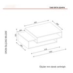 Casa si Gradina - Mobilier - Mese si birouri - Masute de cafea - Masuta de cafea, Hanah Home, pal melaminat, alb si nuc, 105x60x32 cm - Infinity.ro