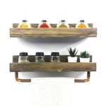 Casa si Gradina - Mobilier - Biblioteci si rafturi - Rafturi - Raft de perete, Hanah Home, lemn molid, nuc, 50x15x15 cm - Infinity.ro