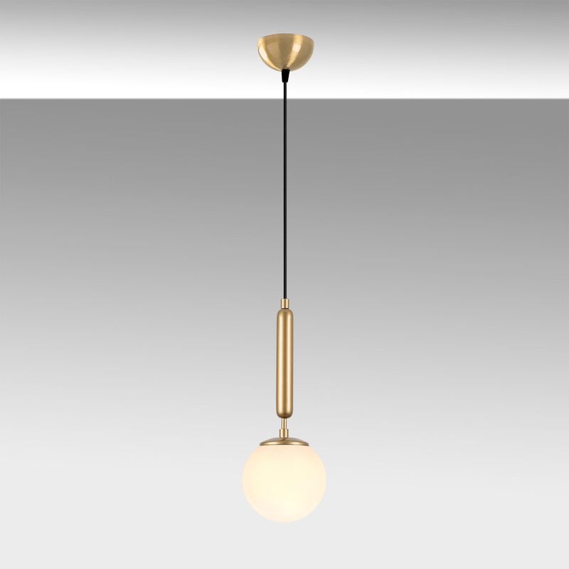 Casa si Gradina - Corpuri si surse de iluminat - Lustre si pendule - Lustra, Opviq, metal, auriu, 15x15x49 cm, inaltime maxima 139 cm - Infinity.ro