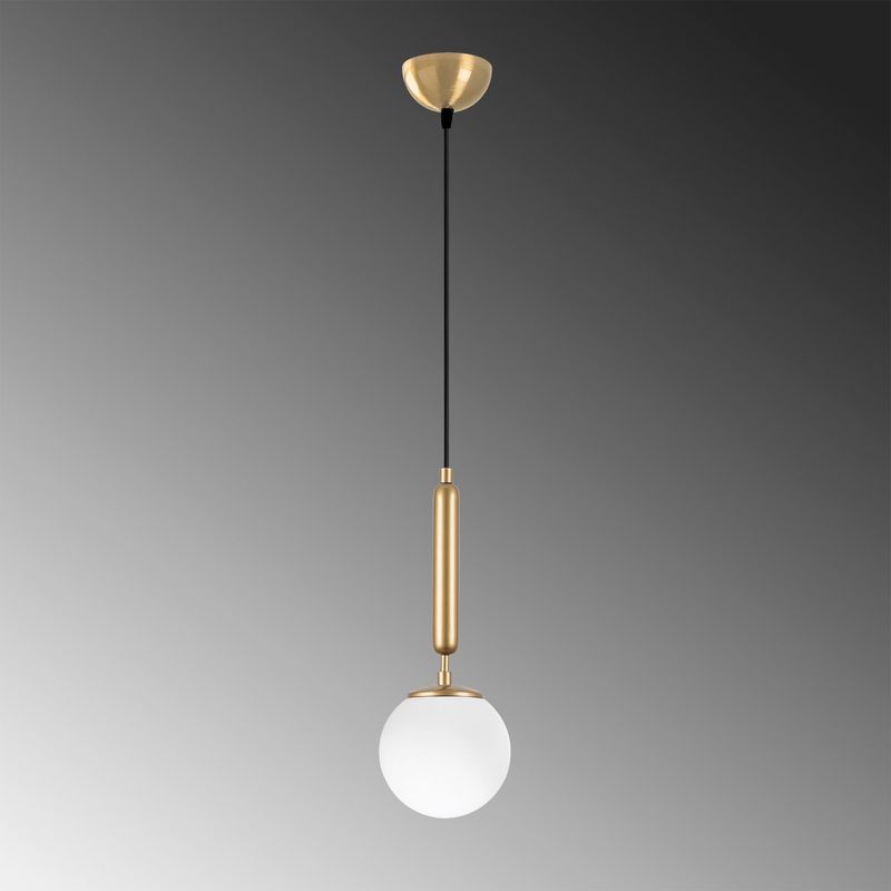 Casa si Gradina - Corpuri si surse de iluminat - Lustre si pendule - Lustra, Opviq, metal, auriu, 15x15x49 cm, inaltime maxima 139 cm - Infinity.ro