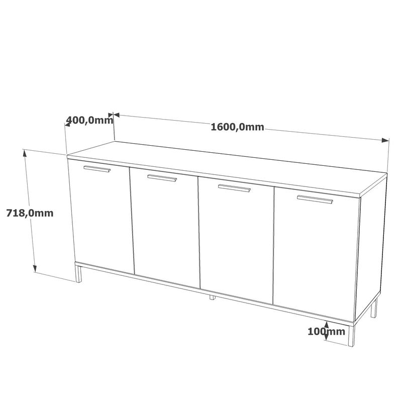 Casa si Gradina - Mobilier - Comode si corpuri - Console - Consola, Hanah Home, panou aglomerat melaminat, pin atlantic si antracit, 160x40x71.8 cm - Infinity.ro