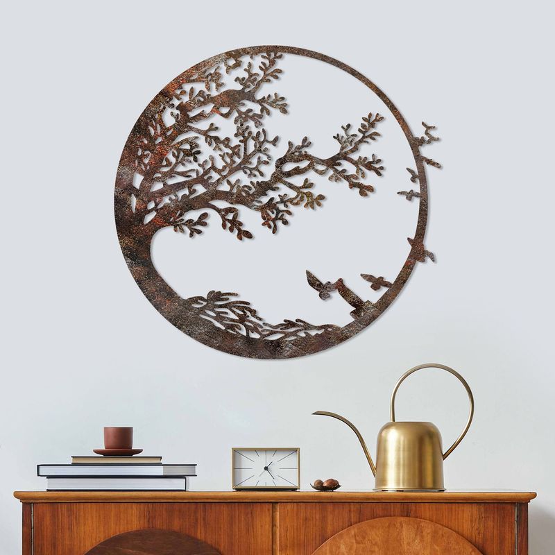 Casa si Gradina - Decoratiuni - Decoratiuni perete - Accesoriu decorativ de perete, Wallxpert, metal, antichizat, 66x68 cm - Infinity.ro