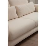 Casa si Gradina - Mobilier - Canapele si coltare - Canapele - Canapea 3 locuri, Hanah Home, lemn de fag, crem, 215x97x73 cm - Infinity.ro