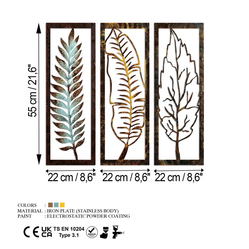 Casa si Gradina - Decoratiuni - Decoratiuni perete - Accesoriu decorativ de perete, Wallxpert, metal, multicolor, 55x22x1.5 cm - Infinity.ro