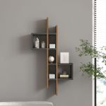 Casa si Gradina - Mobilier - Biblioteci si rafturi - Etajere - Etajera de perete, Hanah Home, pal melaminat, stejar si antracit, 53.8x19.6x108 cm - Infinity.ro