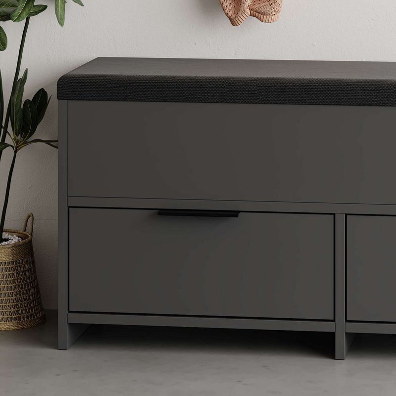 Casa si Gradina - Mobilier - Dulapuri si sifoniere - Dulapuri pantofi - Dulap pantofi, Hanah Home, pal melaminat, antracit, 106x34x50 cm - Infinity.ro
