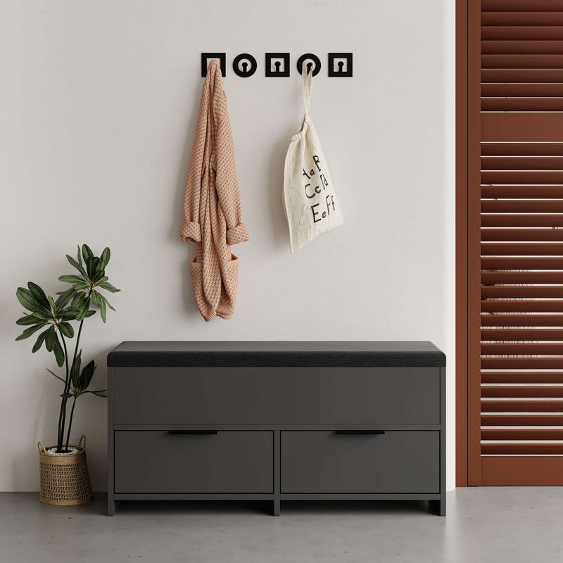 Casa si Gradina - Mobilier - Dulapuri si sifoniere - Dulapuri pantofi - Dulap pantofi, Hanah Home, pal melaminat, antracit, 106x34x50 cm - Infinity.ro