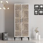 Casa si Gradina - Mobilier - Dulapuri si sifoniere - Dulapuri - Dulap, Hanah Home, pal melaminat, alb, 80x47.5x201.4 cm, 845HCT5443 - Infinity.ro