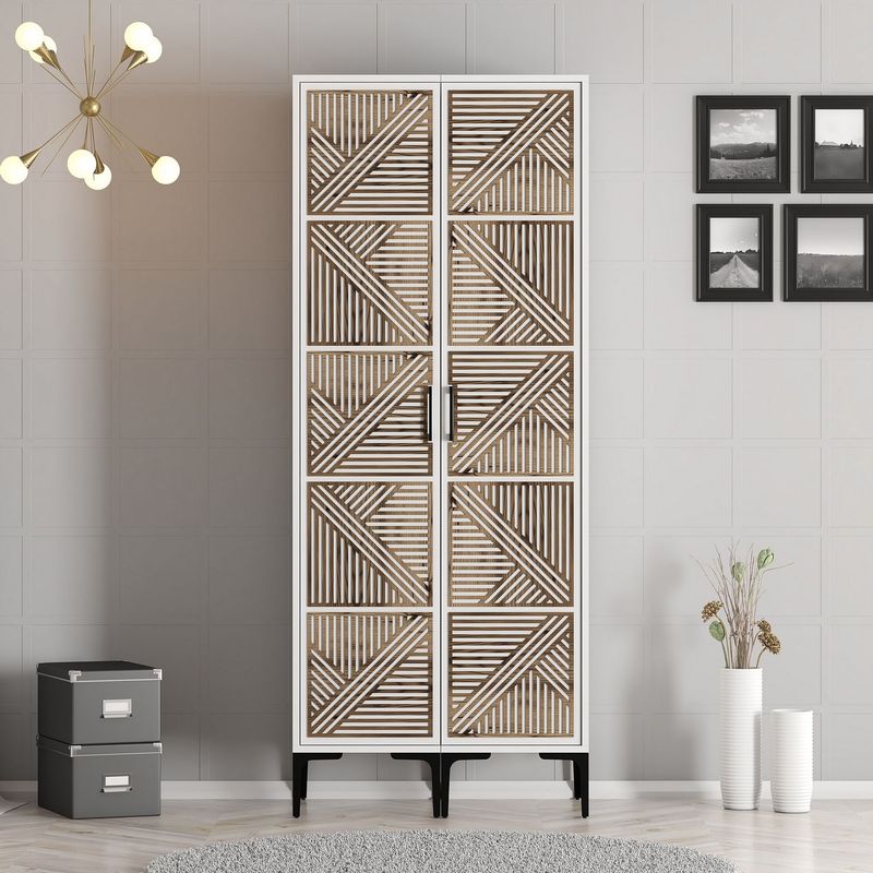 Casa si Gradina - Mobilier - Dulapuri si sifoniere - Dulapuri - Dulap, Hanah Home, pal melaminat, alb, 80x47.5x201.4 cm, 845HCT5443 - Infinity.ro