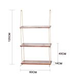 Casa si Gradina - Mobilier - Biblioteci si rafturi - Rafturi - Raft de perete, Hanah Home, lemn de molid, nuc, 60x14x120 cm - Infinity.ro