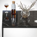 Casa si Gradina - Mobilier - Mese si birouri - Masute de cafea - Masuta de cafea, Hanah Home, pal melaminat, negru si alb, 75x75x43 cm - Infinity.ro