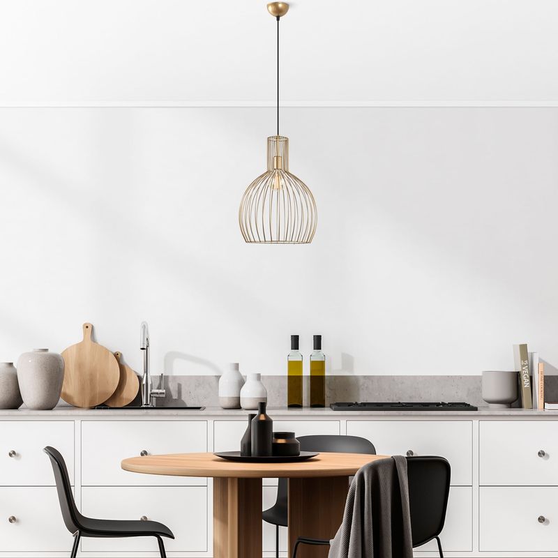 Casa si Gradina - Corpuri si surse de iluminat - Lustre si pendule - Candelabru, Opviq, metal, auriu, diametru 38 cm, inaltime reglabila 66-146 cm - Infinity.ro