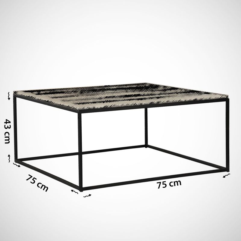 Casa si Gradina - Mobilier - Mese si birouri - Masute de cafea - Masuta de cafea, Hanah Home, pal melaminat, negru si alb, 75x75x43 cm - Infinity.ro
