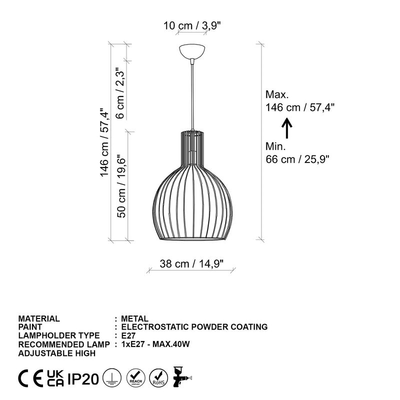 Casa si Gradina - Corpuri si surse de iluminat - Lustre si pendule - Candelabru, Opviq, metal, auriu, diametru 38 cm, inaltime reglabila 66-146 cm - Infinity.ro