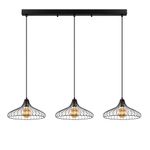 Casa si Gradina - Corpuri si surse de iluminat - Lustre si pendule - Lustra, Opviq, metal, negru antique, 148x36x30-120 cm - Infinity.ro