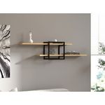 Casa si Gradina - Mobilier - Biblioteci si rafturi - Etajere - Etajera de perete, Hanah Home, pal melaminat, stejar safir, 120x30x18 cm - Infinity.ro