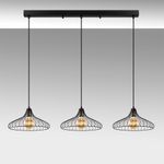 Casa si Gradina - Corpuri si surse de iluminat - Lustre si pendule - Lustra, Opviq, metal, negru antique, 148x36x30-120 cm - Infinity.ro