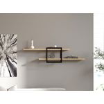 Casa si Gradina - Mobilier - Biblioteci si rafturi - Etajere - Etajera de perete, Hanah Home, pal melaminat, stejar safir, 120x30x18 cm - Infinity.ro