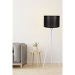 Casa si Gradina - Corpuri si surse de iluminat - Veioze si lampi - Lampadare - Lampadar, Opviq, mdf, alb-negru, 145 cm - Infinity.ro