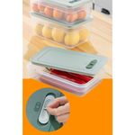 Casa si Gradina - Bucatarie si vesela - Organizare si depozitare bucatarie - Cutii alimentare - Set cutii alimentare, Hermia, plastic, albastru, 18.5x28.5x7/10/13 cm, 3 piese - Infinity.ro