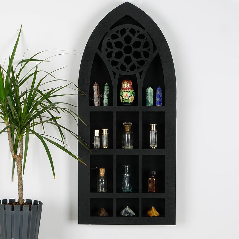 Casa si Gradina - Mobilier - Biblioteci si rafturi - Etajere - Etajera, Hanah Home, lemn, negru, 45x20x6 cm - Infinity.ro