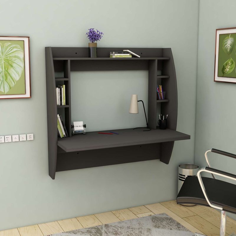 Casa si Gradina - Mobilier - Mese si birouri - Birouri - Birou, Hanah Home, pal melaminat, antracit, 123.6x55x120 cm - Infinity.ro