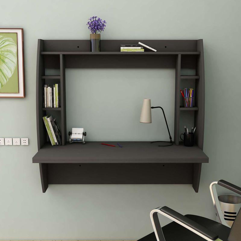 Casa si Gradina - Mobilier - Mese si birouri - Birouri - Birou, Hanah Home, pal melaminat, antracit, 123.6x55x120 cm - Infinity.ro