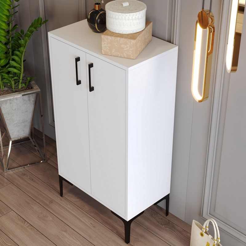 Casa si Gradina - Mobilier - Organizare si depozitare - Organizator incaltaminte - Dulap pentru pantofi, Hanah Home, pal melaminat, alb, 60x35x111 cm - Infinity.ro