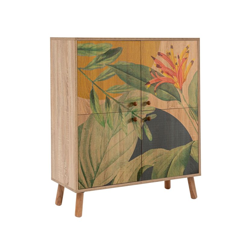 Casa si Gradina - Mobilier - Dulapuri si sifoniere - Dulapuri - Dulap multifunctional, Hanah Home, pal melaminat, sonoma verde galben, 95x36x111 cm - Infinity.ro