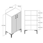 Casa si Gradina - Mobilier - Organizare si depozitare - Organizator incaltaminte - Dulap pentru pantofi, Hanah Home, pal melaminat, alb, 60x35x111 cm - Infinity.ro