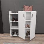 Casa si Gradina - Mobilier - Dulapuri si sifoniere - Dulapuri pantofi - Dulap pantofi, Hanah Home, pal melaminat, alb, 90x29.6x95 cm - Infinity.ro