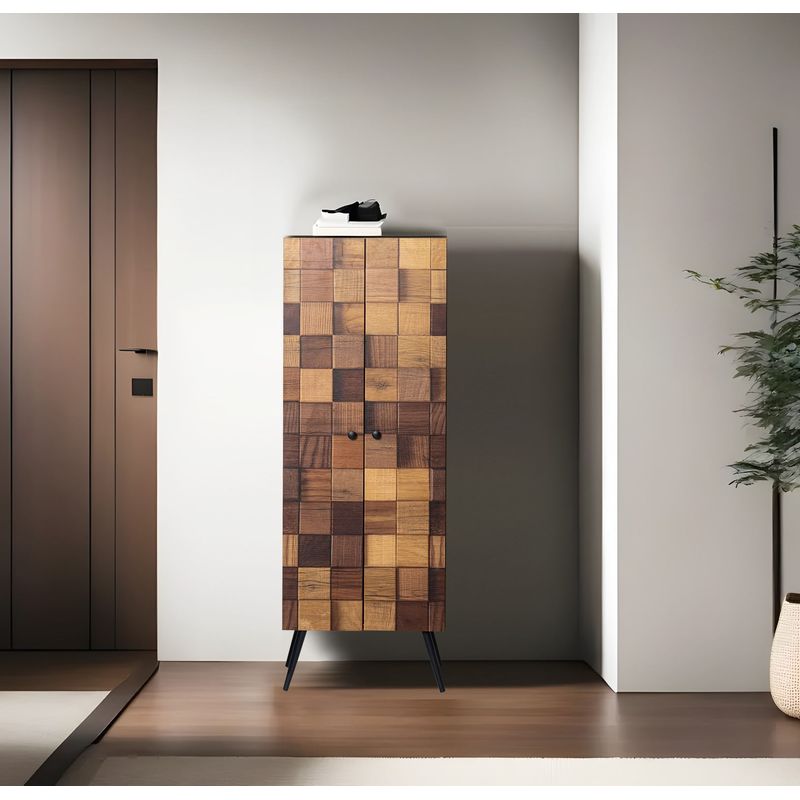 Casa si Gradina - Mobilier - Dulapuri si sifoniere - Dulapuri - Dulap multifunctional, Hanah Home, panou aglomerat melaminat, hititte, 51x32x140 cm - Infinity.ro
