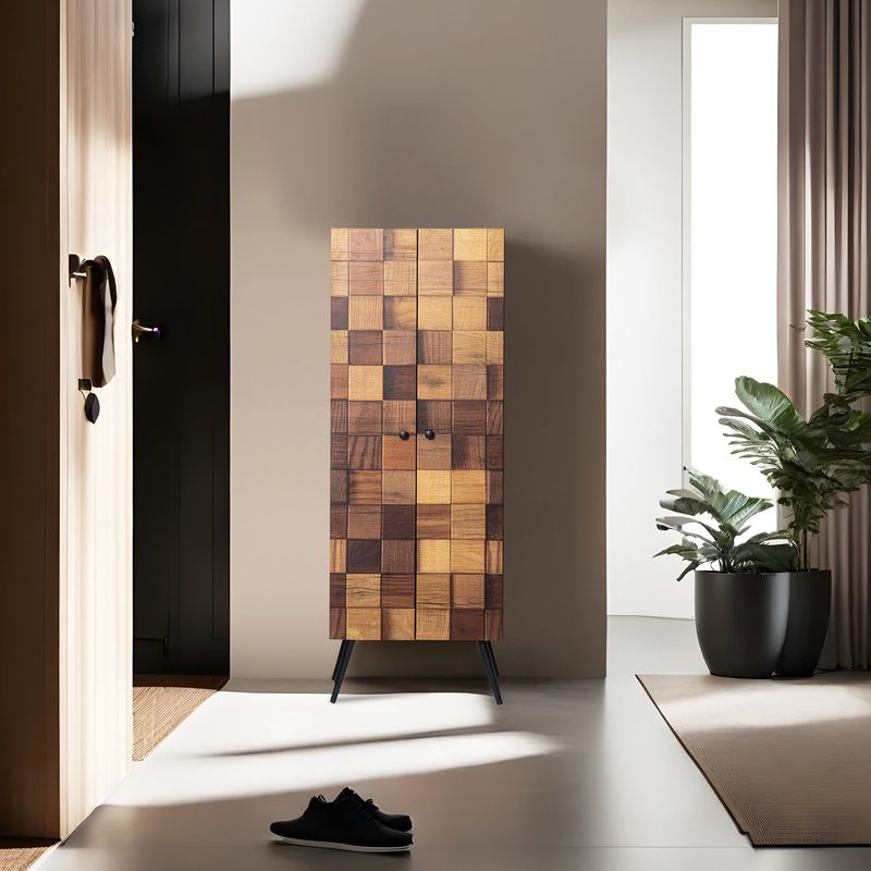 Casa si Gradina - Mobilier - Dulapuri si sifoniere - Dulapuri - Dulap multifunctional, Hanah Home, panou aglomerat melaminat, hititte, 51x32x140 cm - Infinity.ro