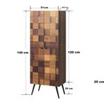 Casa si Gradina - Mobilier - Dulapuri si sifoniere - Dulapuri - Dulap multifunctional, Hanah Home, panou aglomerat melaminat, hititte, 51x32x140 cm - Infinity.ro